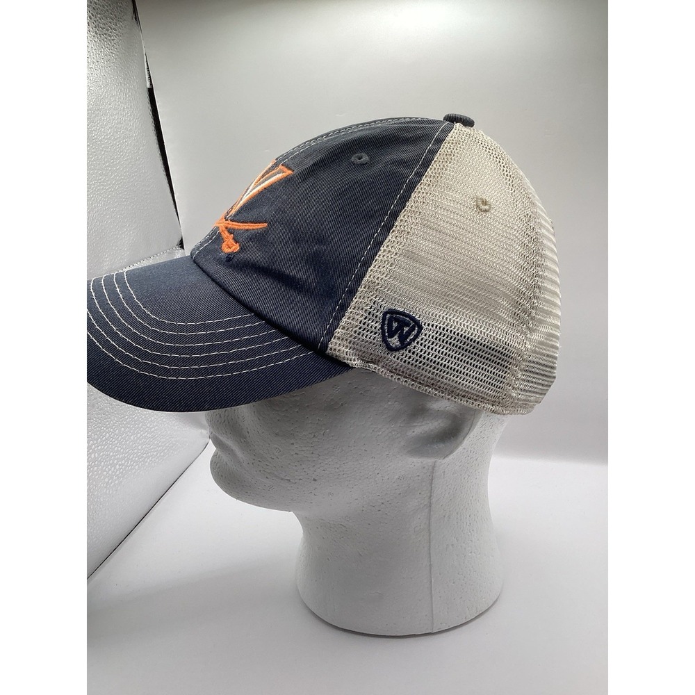 Adult Top Of The World Virginia Cavaliers Adjustable Mesh Neck Trucker SnapBack
